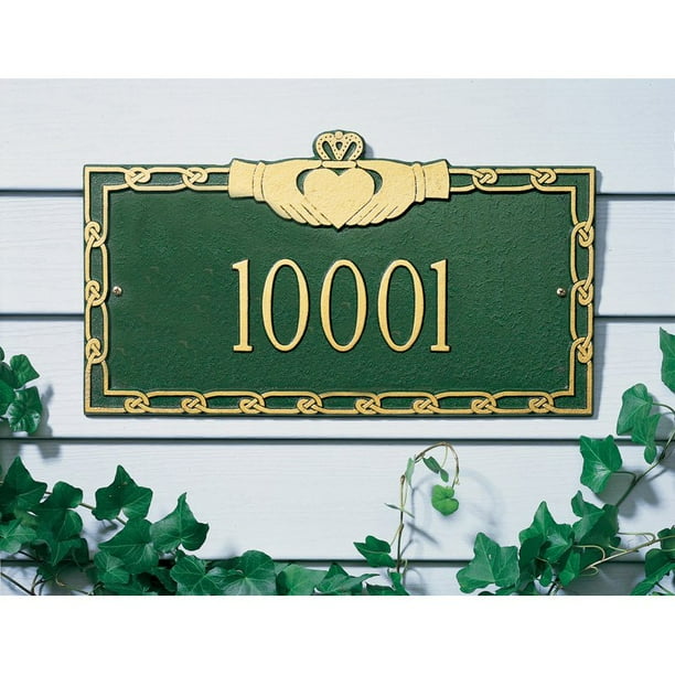 Antique Brass Two Line Wedding Plaque Standard Wall Antique Brass Two Line Wedding Plaque Standard Wall